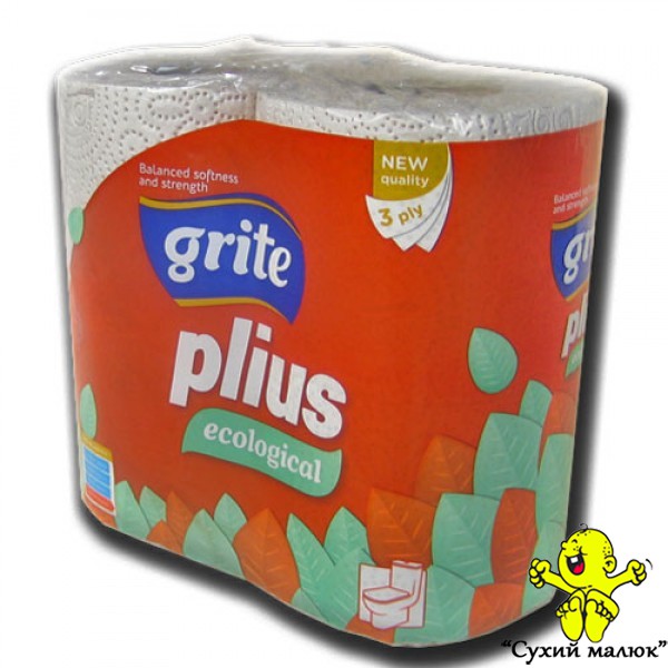 Туалетний папір Grite Plius ecological 4рул. / 3 шари
