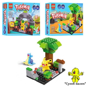 Конструктор Pokemon Покемон 45001 майданчик, 70детал.+ 2 фігурки в асортименті