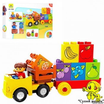 Конструктор Машинка з причепом, овочі