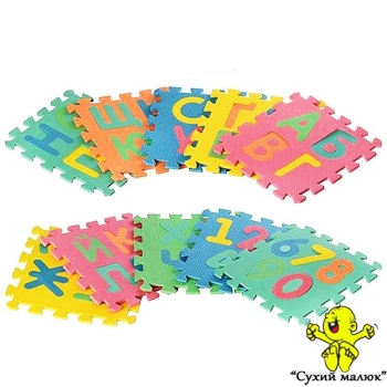 Дитячий килимок пазл Мозаїка Алфавіт 2736, 1 рік+