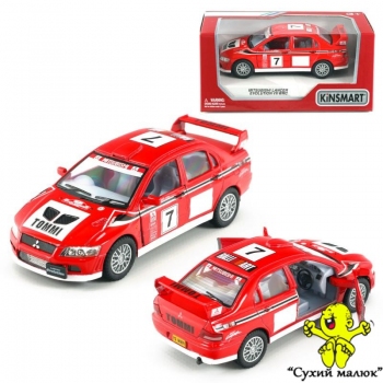 Машинка KT5048W Mitsubishi Lanncer Evo металева, інерційна 12см