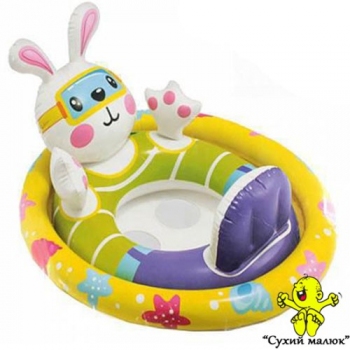 Плотик Intex Зайченя надувний круг 76см., арт.59570