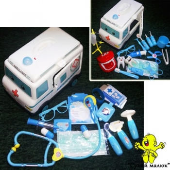 Набір лікаря Швидка допомога в асортименті види 32см, арт.607-807, світло, музика