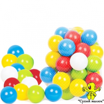 Кульки для сухих басейнів, набір 80мм. ТехноК 4333 (60шт.) 