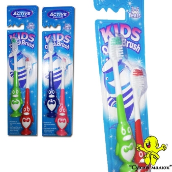 Зубна щітка дитяча Beauty Formulas Kids Пінгвіни, 3-6 років (2шт./уп.) в асортименті