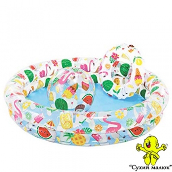 Басейн Intex 150 л, круг та м'яч в наборі 122-25 см. арт.59460