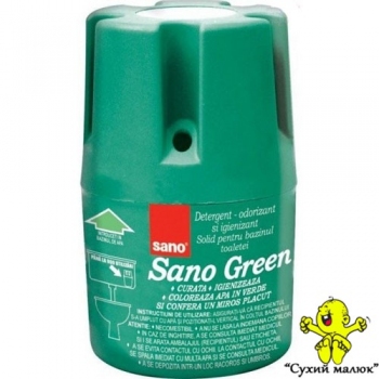 Засіб для миття та дезінфекції унітазу SANO Green 150g (900 зливань)