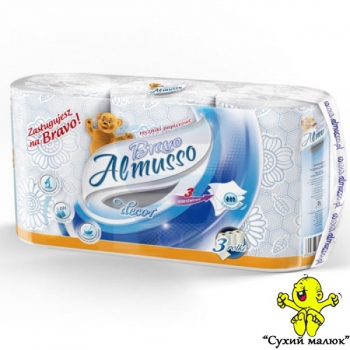 Рушники паперові Almusso Bravo (3 рул.) 3-х шарові