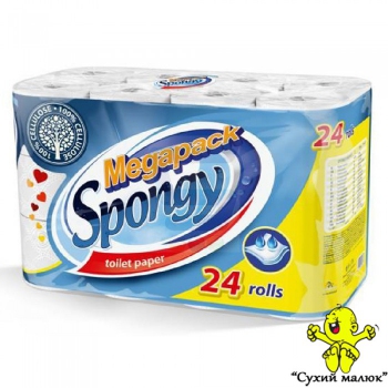 Туалетний папір Almusso Megapack Spongy, 24рул. / 2шари
