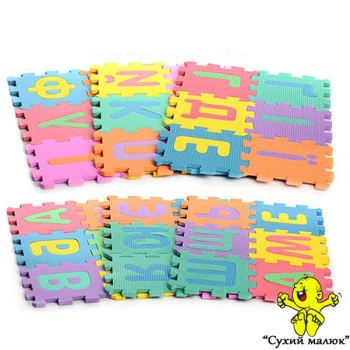 Дитячий килимок пазл Мозаїка Алфавіт 0379, 1 рік+