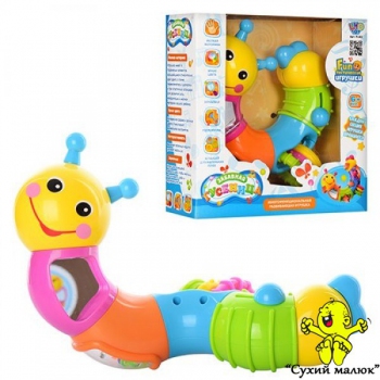Багатофункціональна іграшка Гусеничка, брязкальце 6міс.+