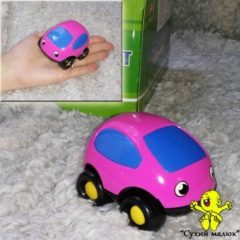 Машинка Кроха рожева металева, інерційна 8см. арт.803021