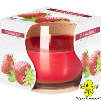 Свічка ароматизована Bispol Полуниця (7 см)