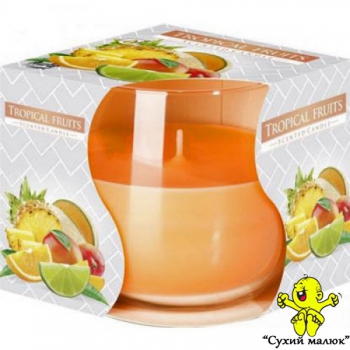 Свічка ароматизована Bispol Тропічні фрукти (7 см)