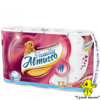Туалетний папір Almusso Family 12рул. / 3 шари