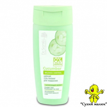 Гель-пілінг для вмивання Dr Sante Cucumber 200ml для нормальної та жирної шкіри