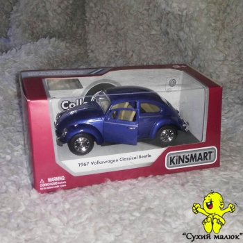 Машинка Volkswagen Beetle металева, інерційна 15см. арт.KT5057W