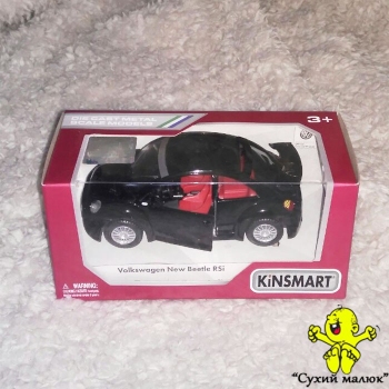 Машинка Volkswagen New Beetle RSi металева, інерційна 12см. арт.KT5058W