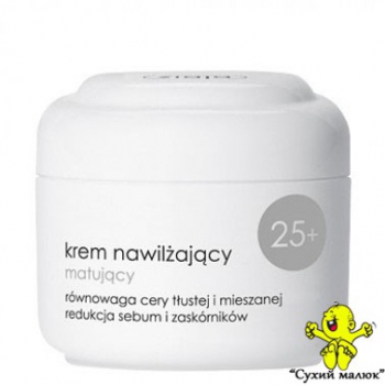 Крем зволожуючий матуючий Ziaja 50мл, 25+, для жирної та комбінованої