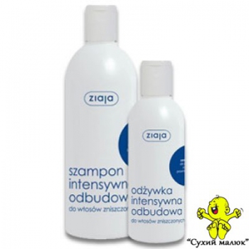 Набір для догляду за пошкодженим волоссям Ziaja кераміди (400мл+200мл)