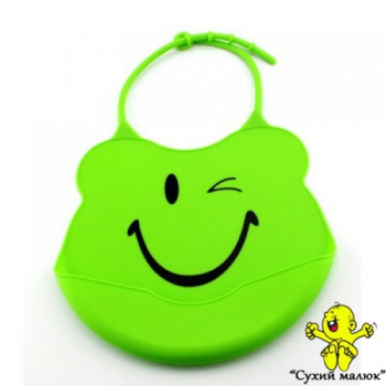 Силіконовий слюнявчик нагрудник Смайл