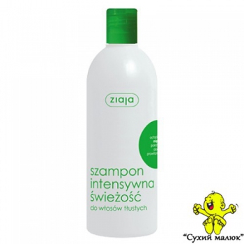 Шампунь для волосся Ziaja Інтенсивна свіжість, м'ята 400мл
