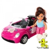 Лялька Аріна на автомобілі з собачкою 21,5см.