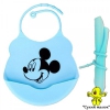 Силіконовий слюнявчик нагрудник Mickey Mouse (Міккі Маус)